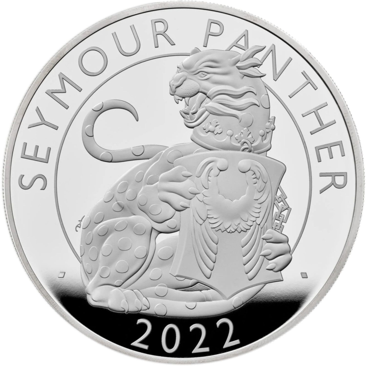1000 Pounds - Elizabeth II Seymour Panther; Silver Proof reverse