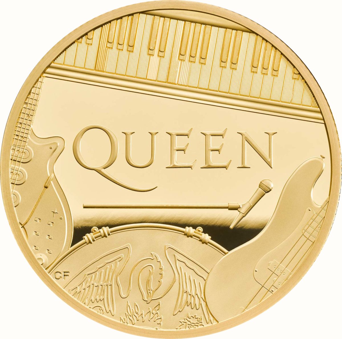 1000 Pounds - Elizabeth II The band Queen; Gold Proof