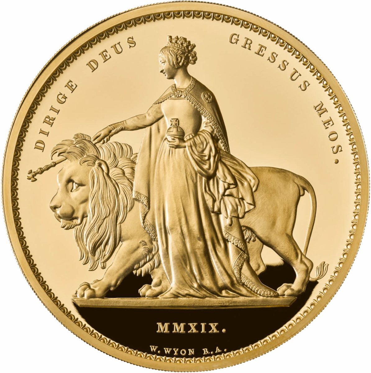 1000 Pounds - Elizabeth II Una and The Lion; Gold Proof