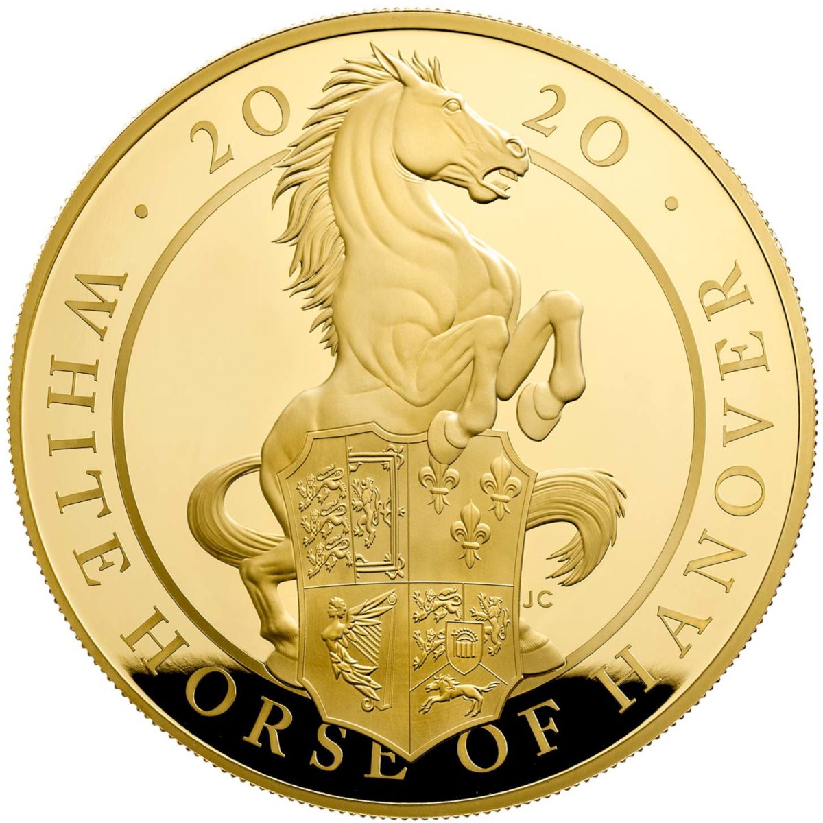 1000 Pounds - Elizabeth II White Horse of Hanover; Gold Proof