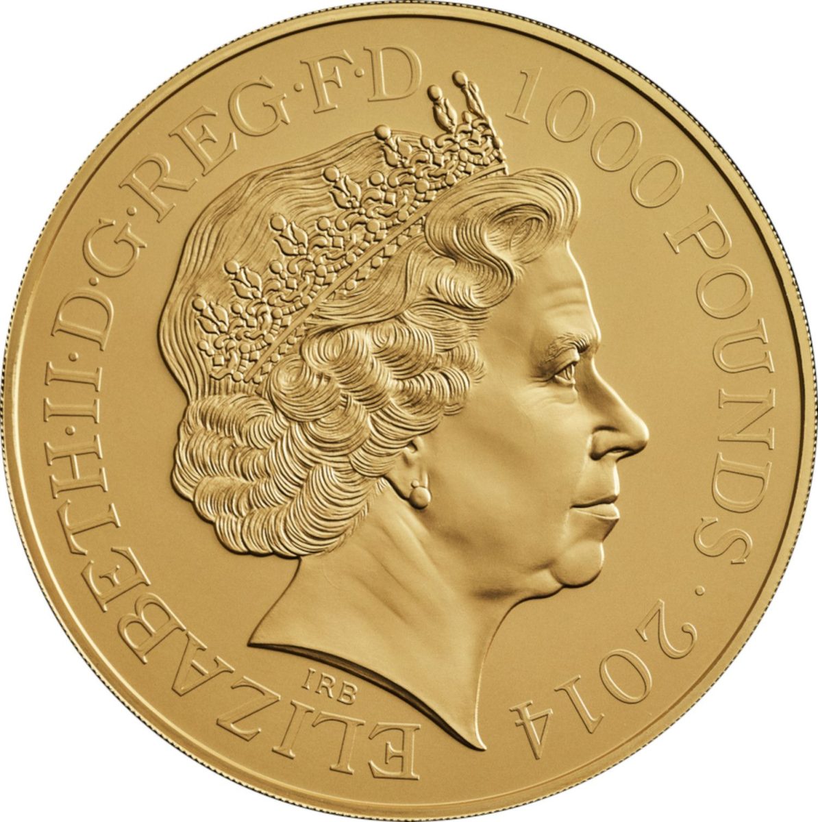 1000 Pounds - Elizabeth II World War I; Gold Proof obverse