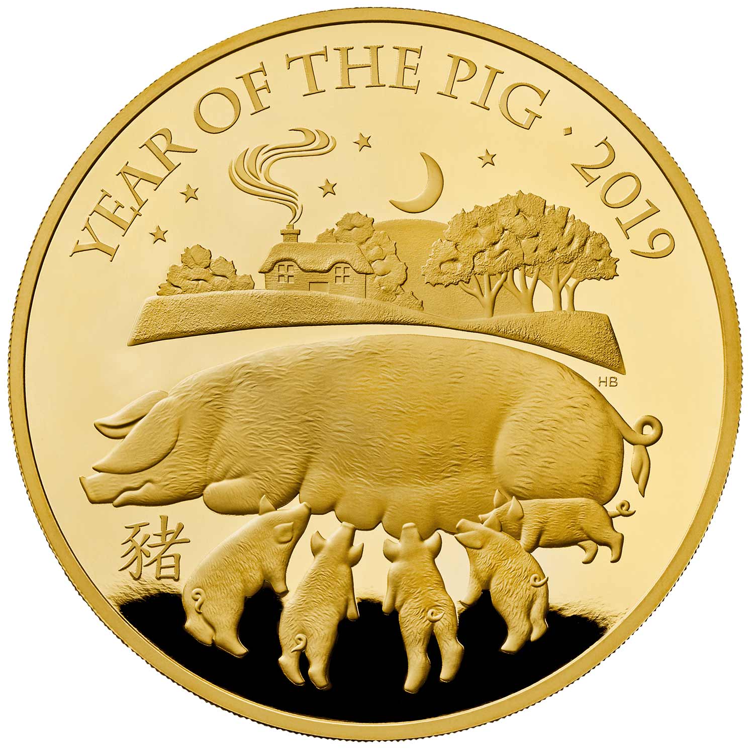 1000 Pounds - Elizabeth II Year of the Pig; Gold Proof