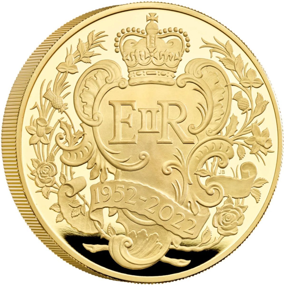 15000 Pounds - Elizabeth II Platinum Jubilee; Gold Proof reverse