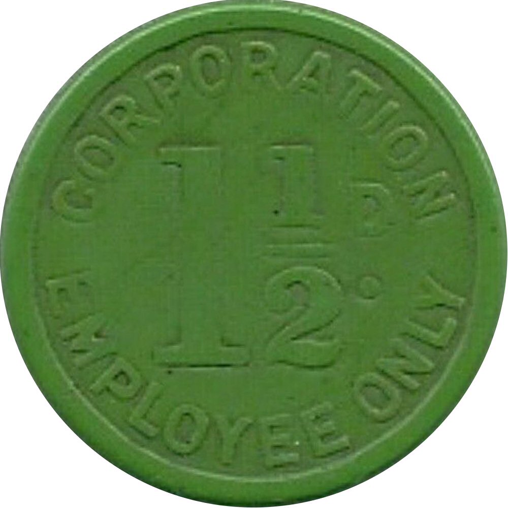 1½ Pence - Barrow-in-Furness Corporation Transport reverse