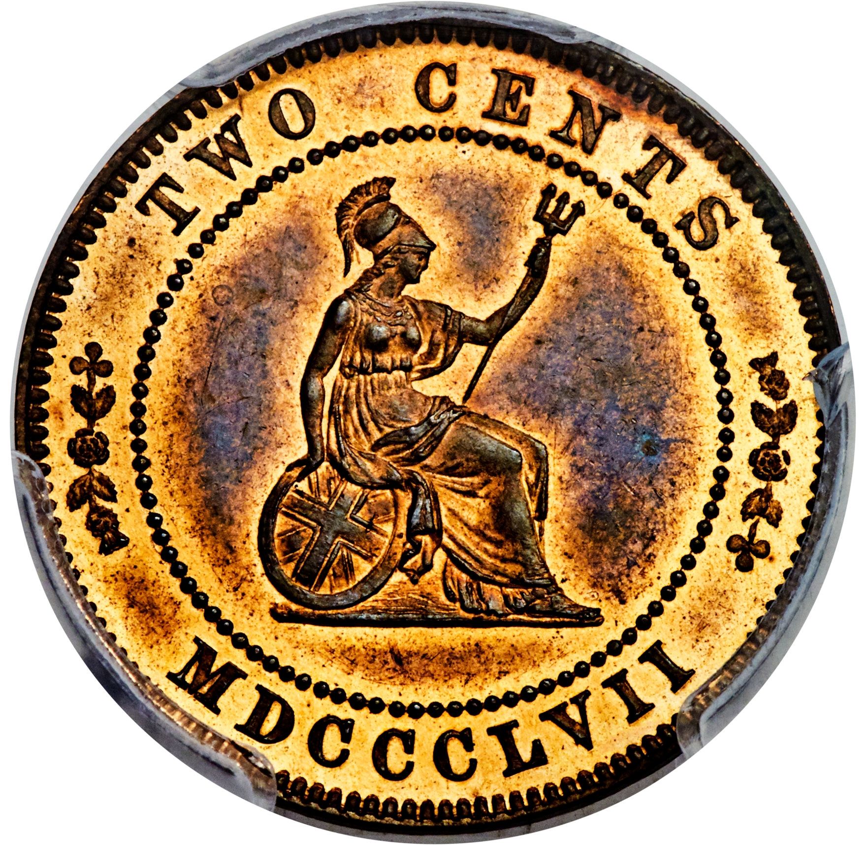 2 Cents - Victoria Decimal Pattern reverse