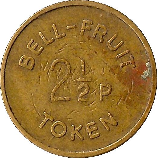 2½ Pence - Bell-Fruit Token 2 I/2 reverse