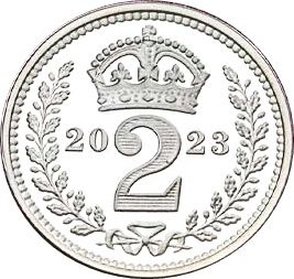 2 Pence - Charles III Maundy Money reverse