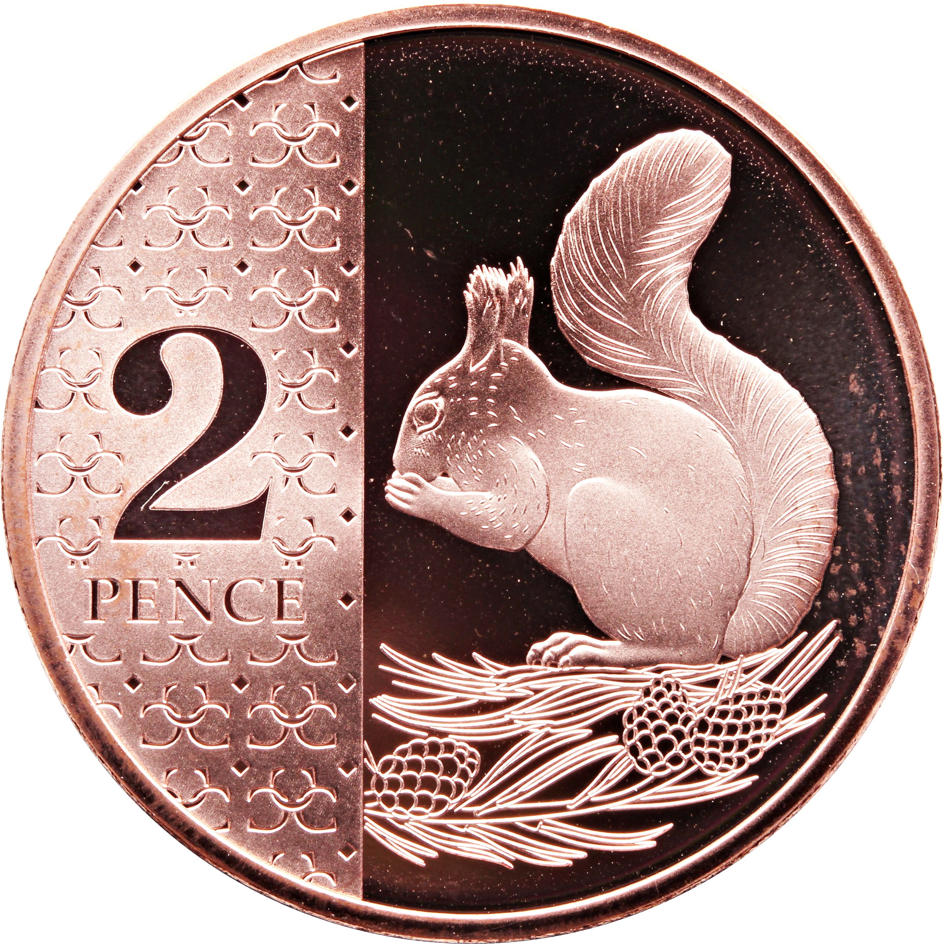 2 Pence - Charles III Red Squirrel reverse