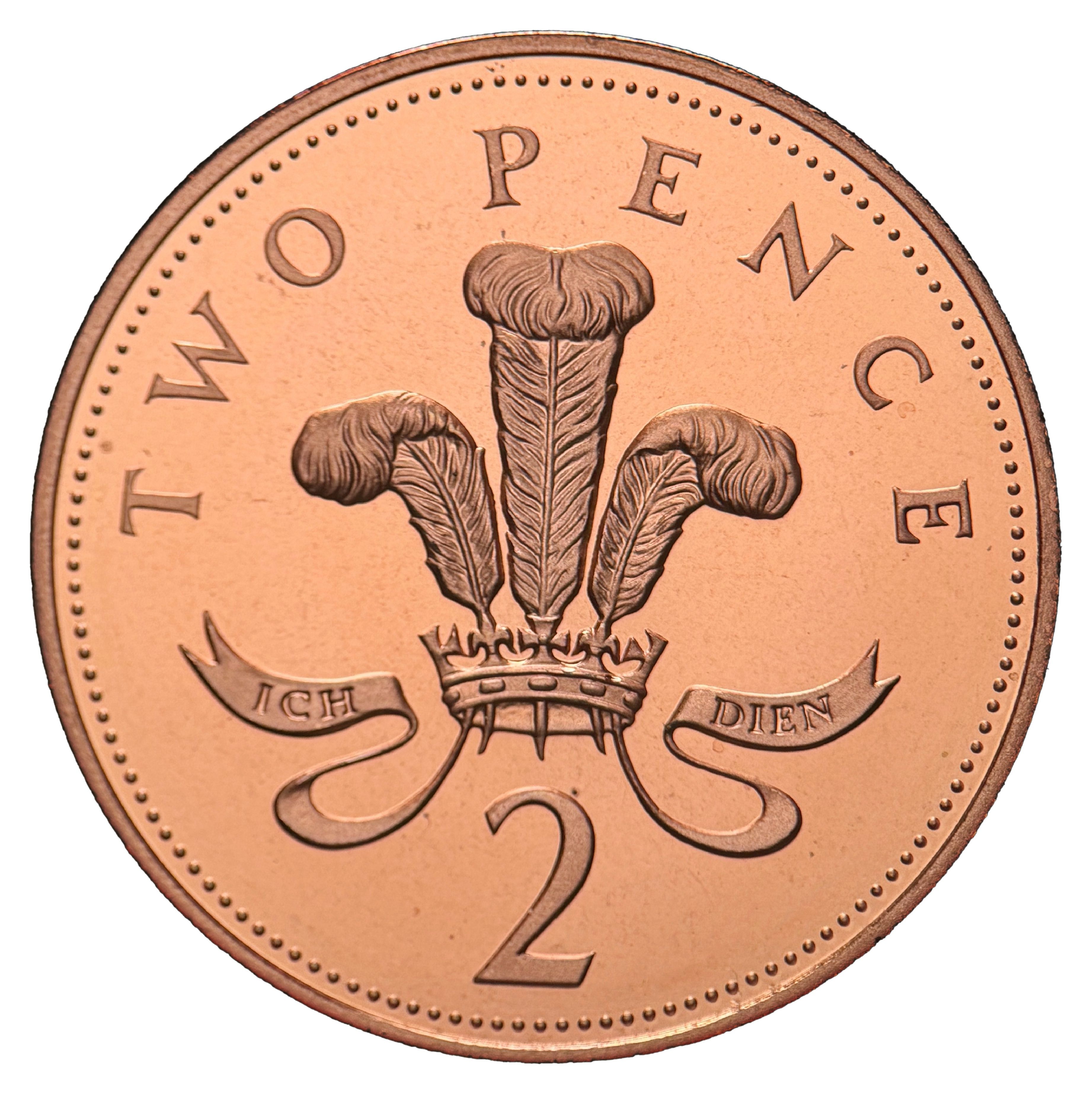 2 Pence - Elizabeth II 3rd portrait; magnetic reverse