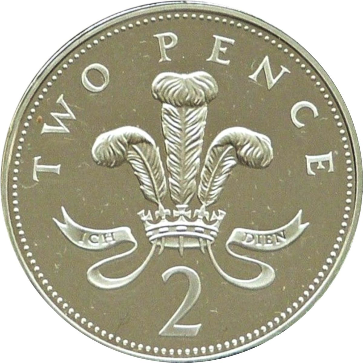 2 Pence - Elizabeth II 4th portrait; Welsh Plumes Silver Proof