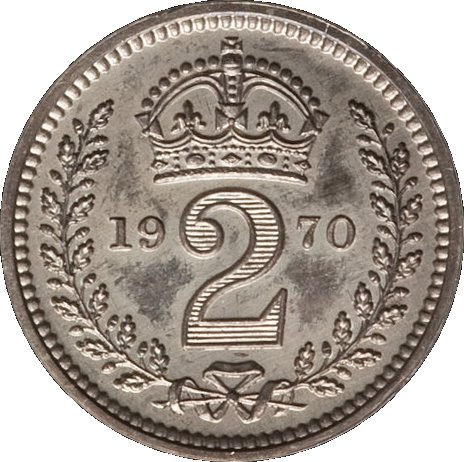 2 Pence - Elizabeth II Maundy pre-decimal; 2nd issue reverse
