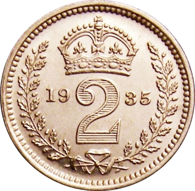 2 Pence - George V 3rd Maundy issue reverse