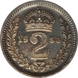 2 Pence - George VI 3rd Maundy issue reverse