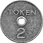 2 Pence - National Transport Token reverse