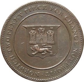 2 Pence Norwich - Robert Blake reverse