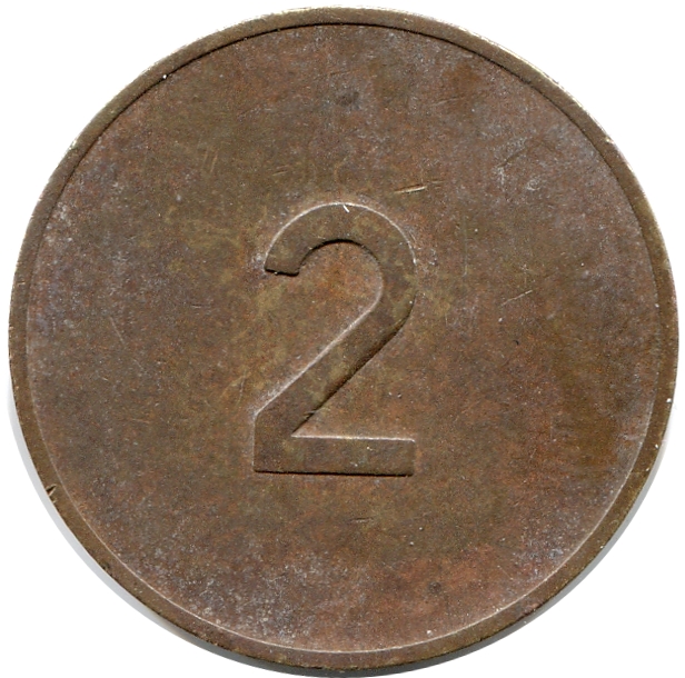 2 Pence - PRW Phonographic Ruffler and Walker reverse