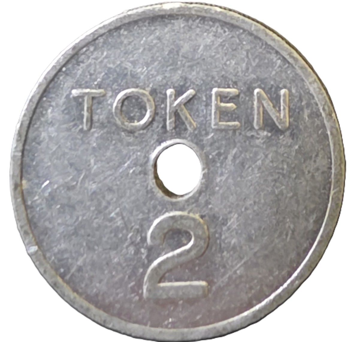 2 Pence - Public Transport Token reverse