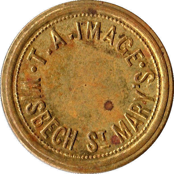 2 Pence - T.A. Image Wisbech St Mary's Farm Token reverse