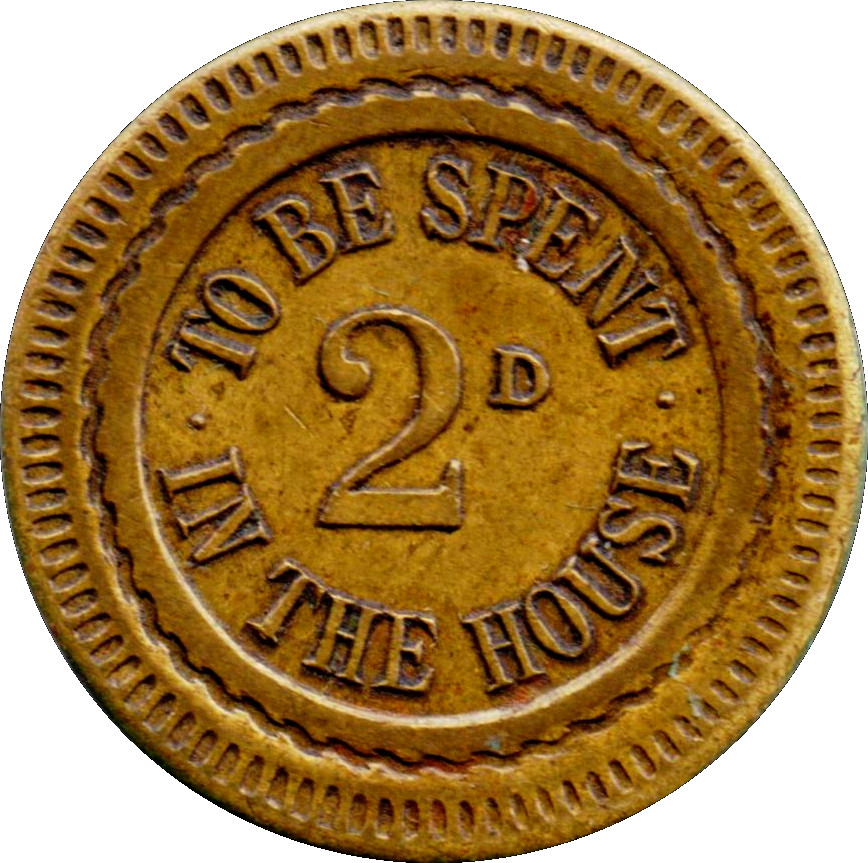 2 Pence to be spent in the house - Boar reverse