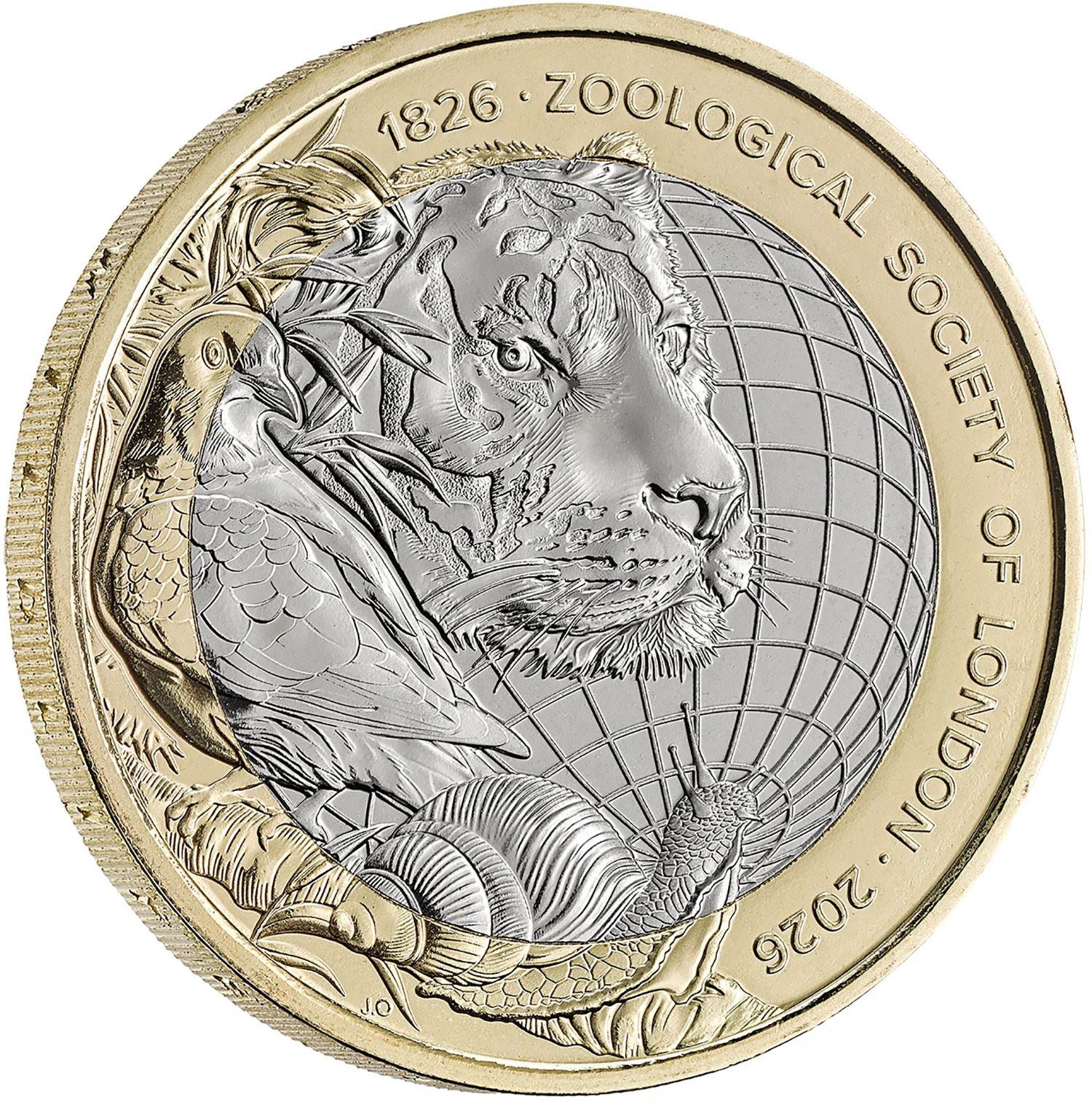 2 Pounds - Charles III 200 years of Zoological Society of London