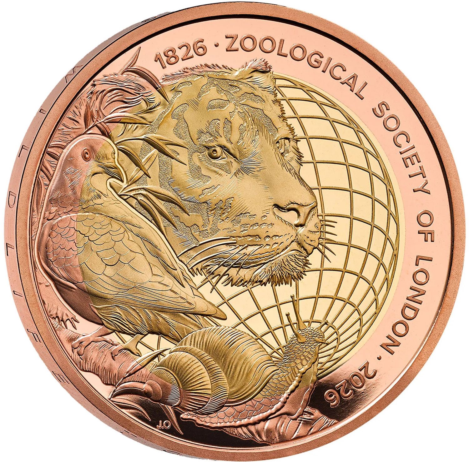 2 Pounds - Charles III 200 years of Zoological Society of London; Gold Proof