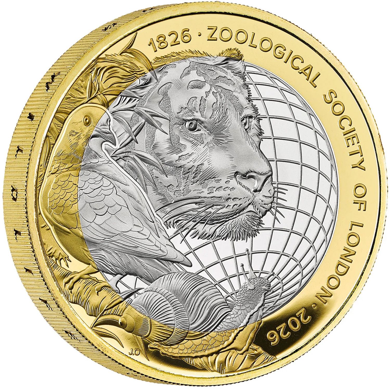 2 Pounds - Charles III 200 years of Zoological Society of London; Silver Piedfort