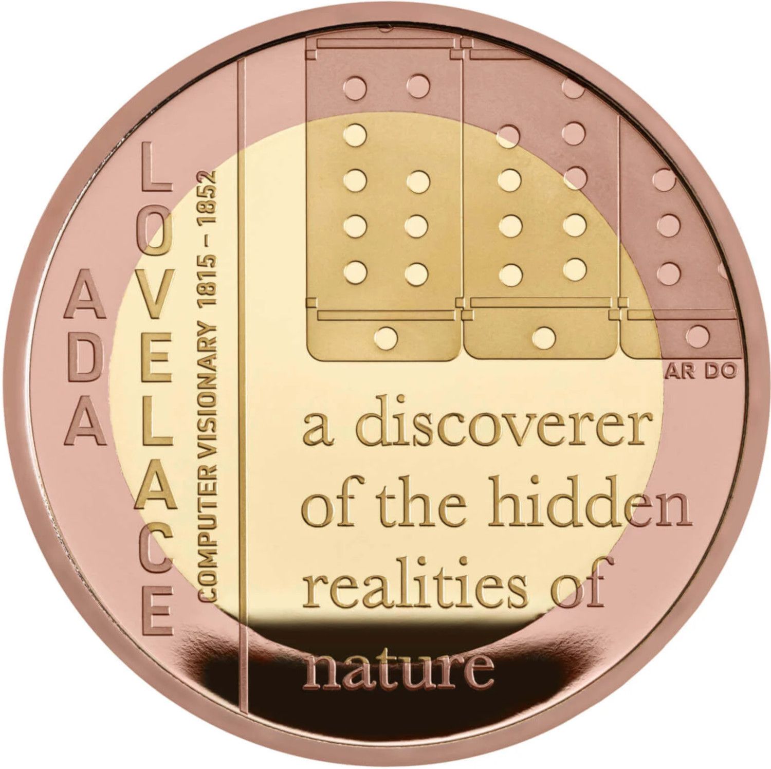 2 Pounds - Charles III Ada Lovelace; Gold Proof reverse