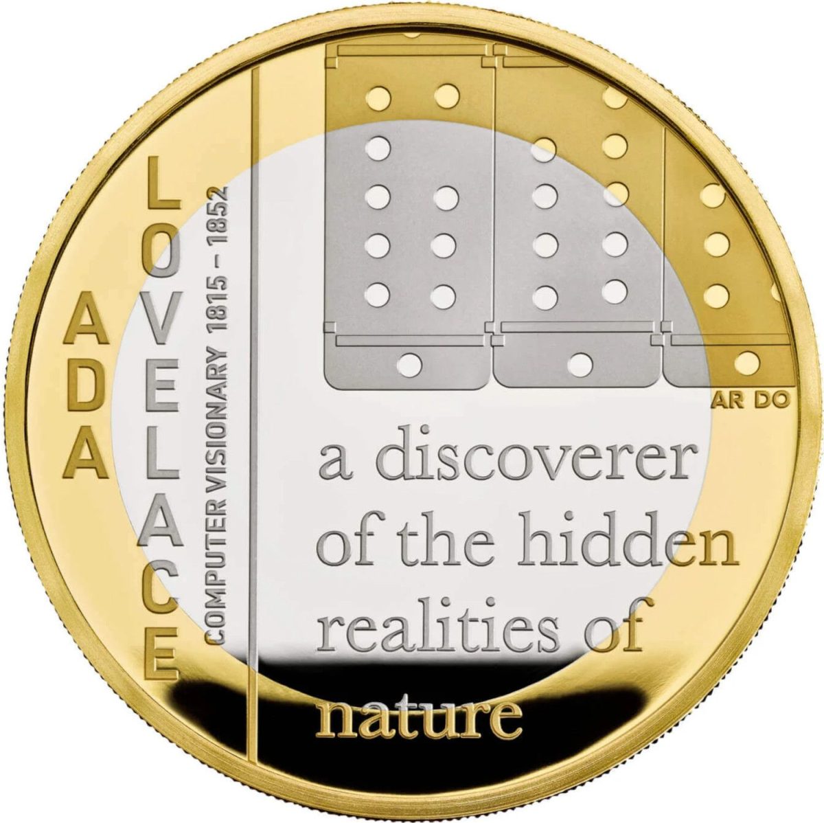 2 Pounds - Charles III Ada Lovelace; Silver Proof reverse
