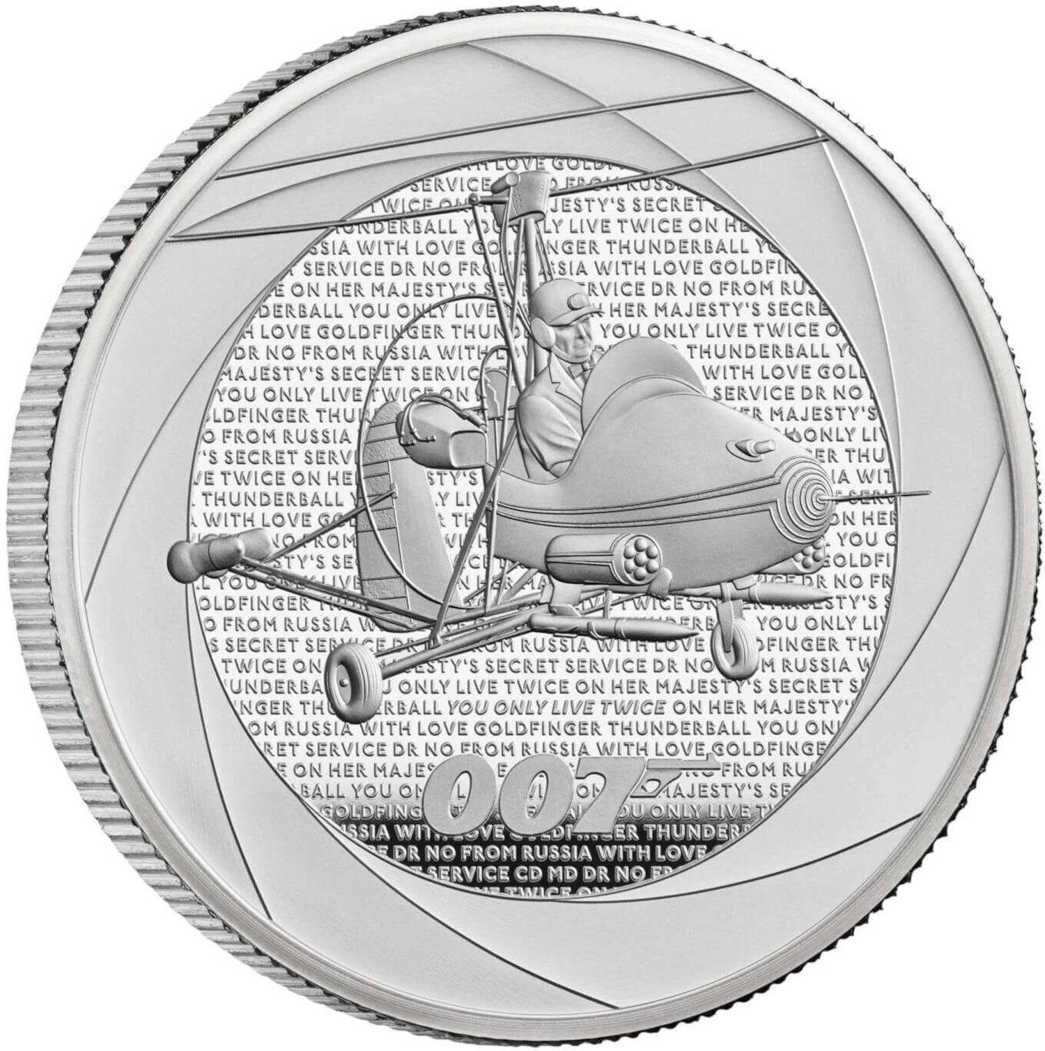 2 Pounds - Charles III Bond Films of the 1960s; Silver Proof reverse