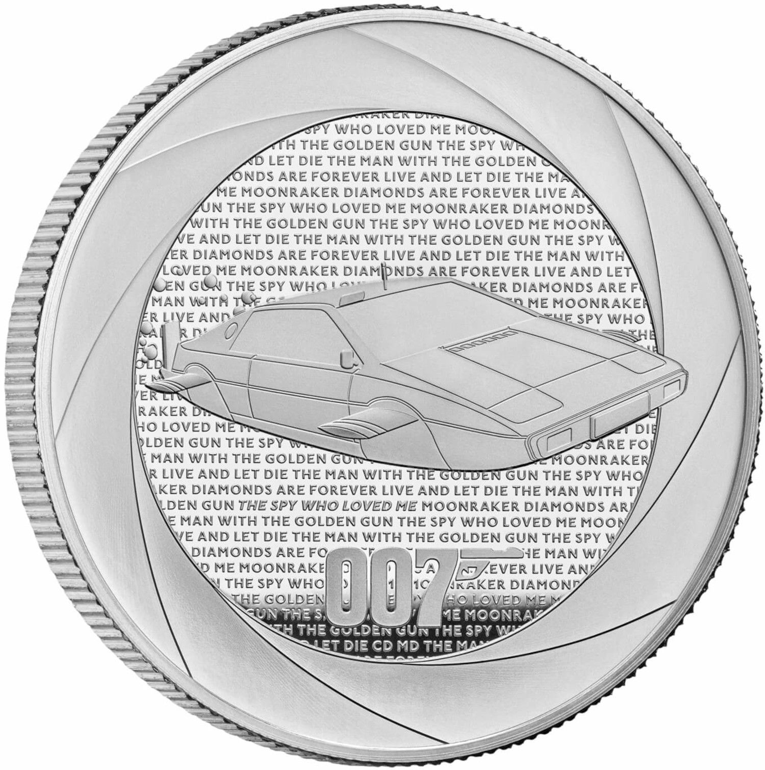 2 Pounds - Charles III Bond Films of the 1970s; Silver Proof reverse