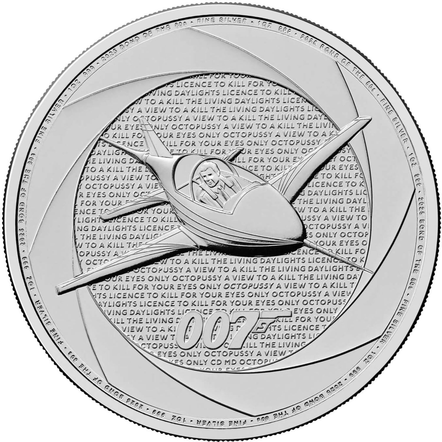 2 Pounds - Charles III Bond Films of the 1980s; 1oz Fine Silver