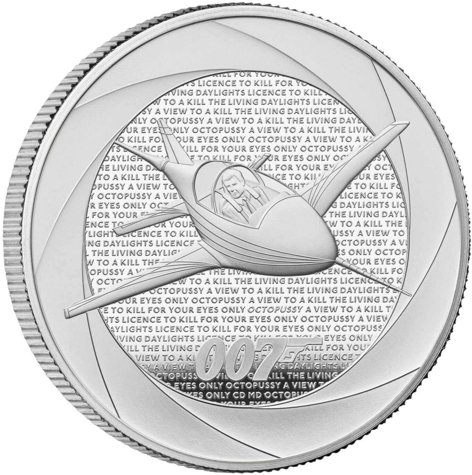 2 Pounds - Charles III Bond Films of the 1980s; Silver Proof reverse