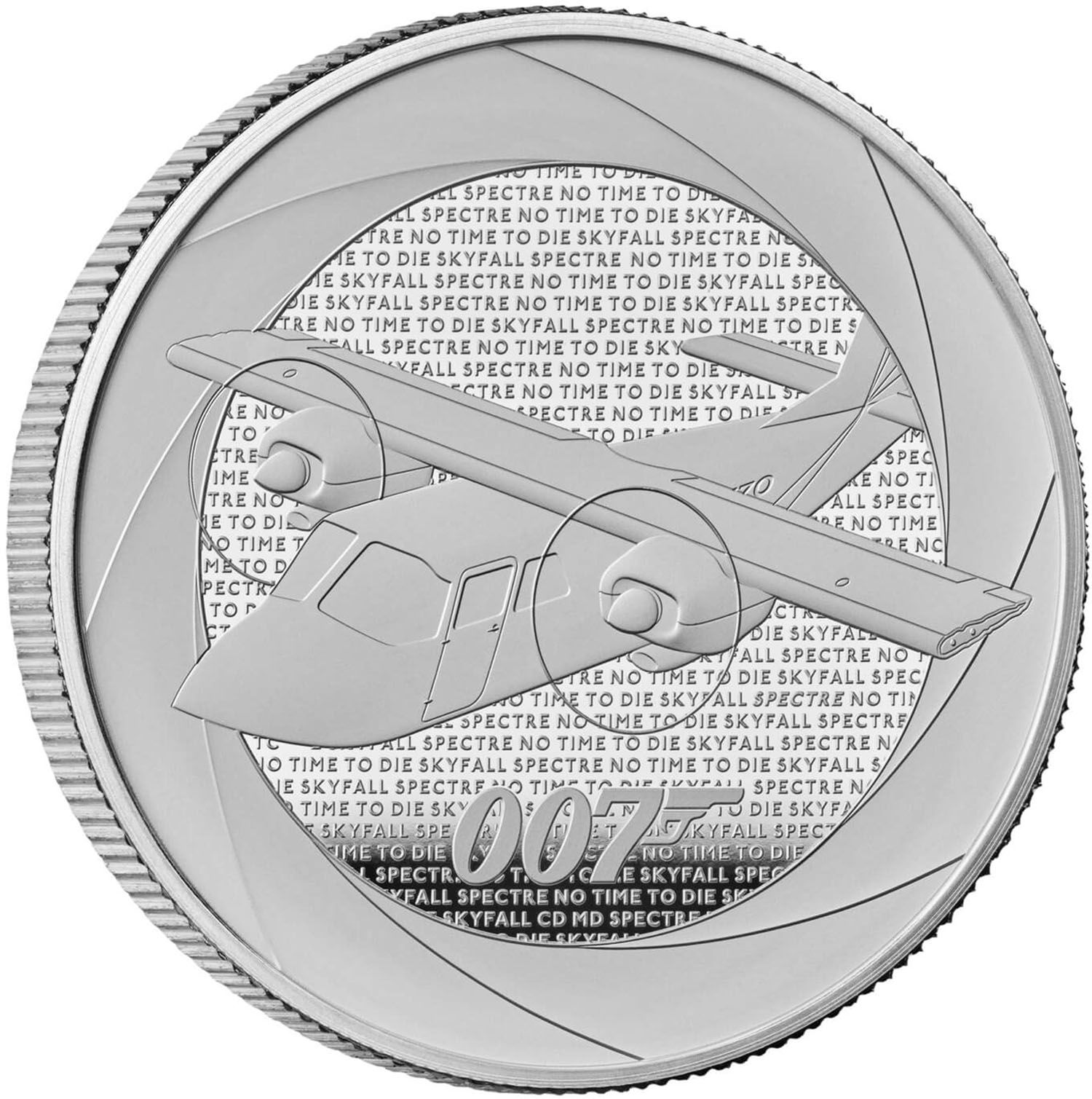 2 Pounds - Charles III Bond Films of the 2010s; Silver Proof reverse