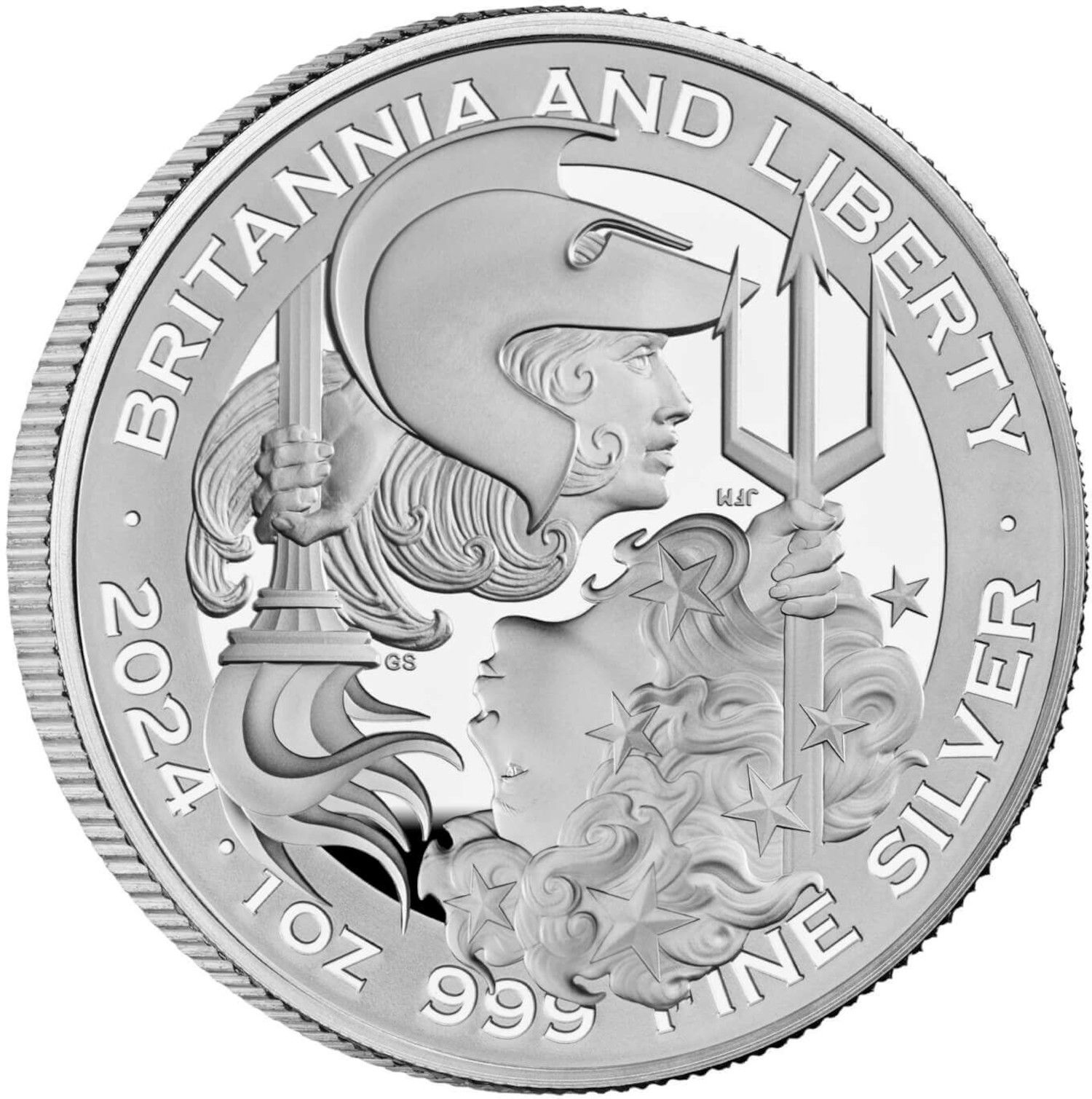 2 Pounds - Charles III Britannia & Liberty; Silver Proof