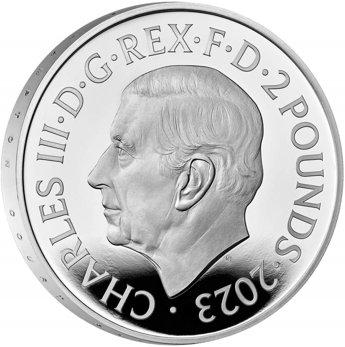 2 Pounds - Charles III Bull of Clarence; Silver Proof obverse