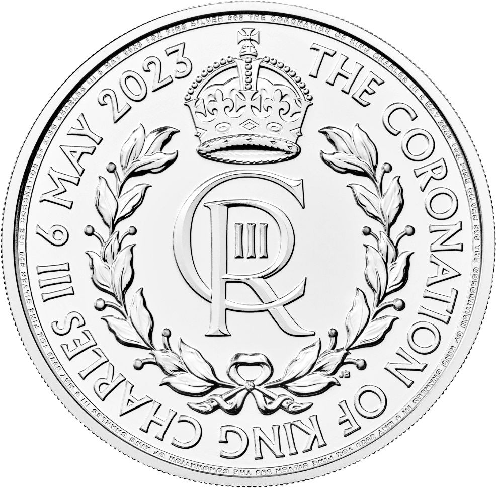 2 Pounds - Charles III Coronation; 1 oz Fine Silver