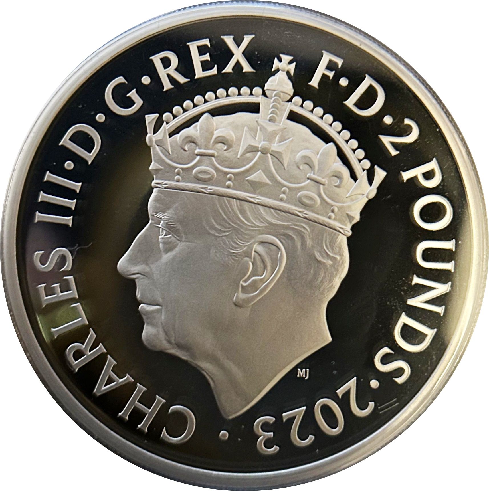 2 Pounds - Charles III Coronation; Silver Proof obverse