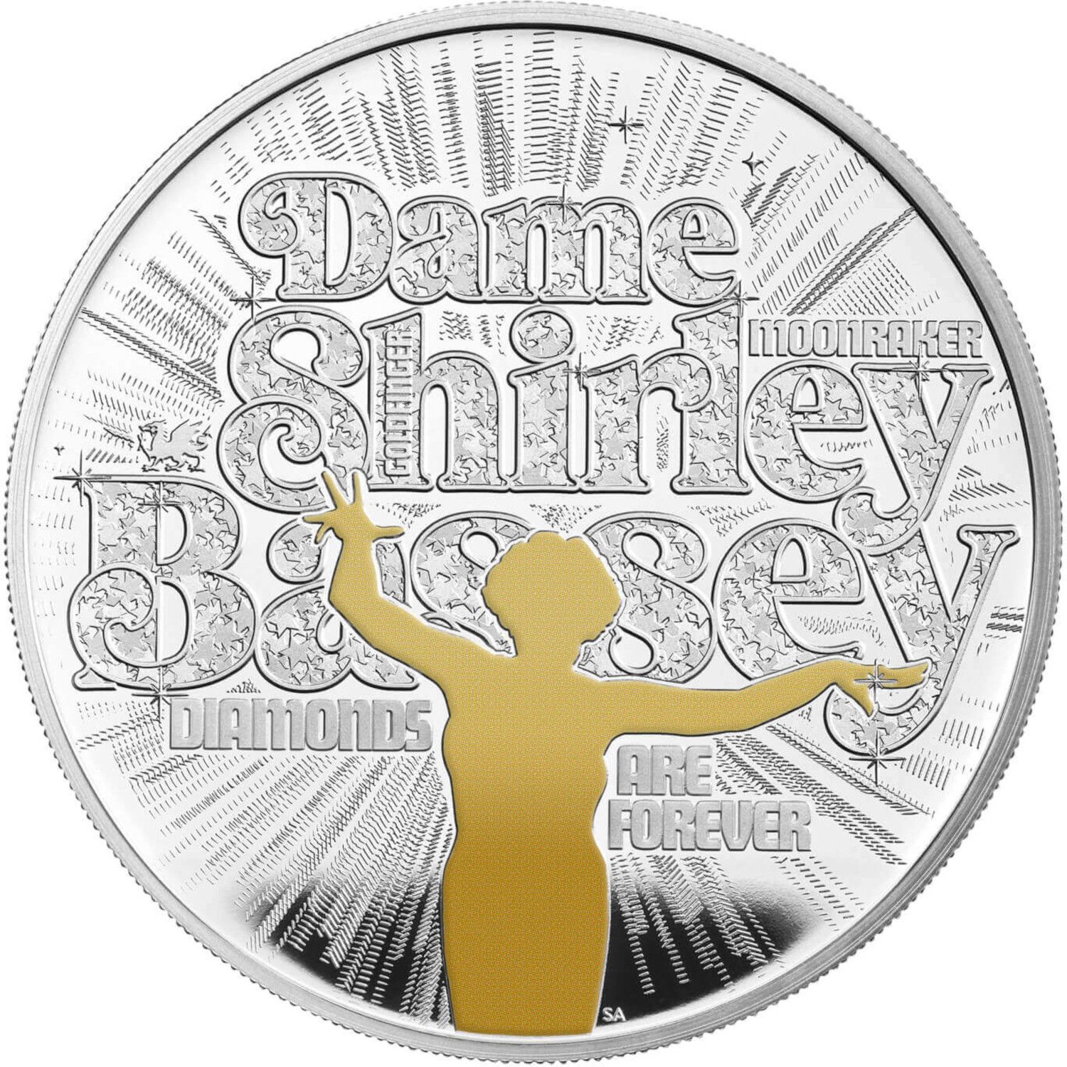 2 Pounds - Charles III Dame Shirley Bassey; Silver Proof reverse