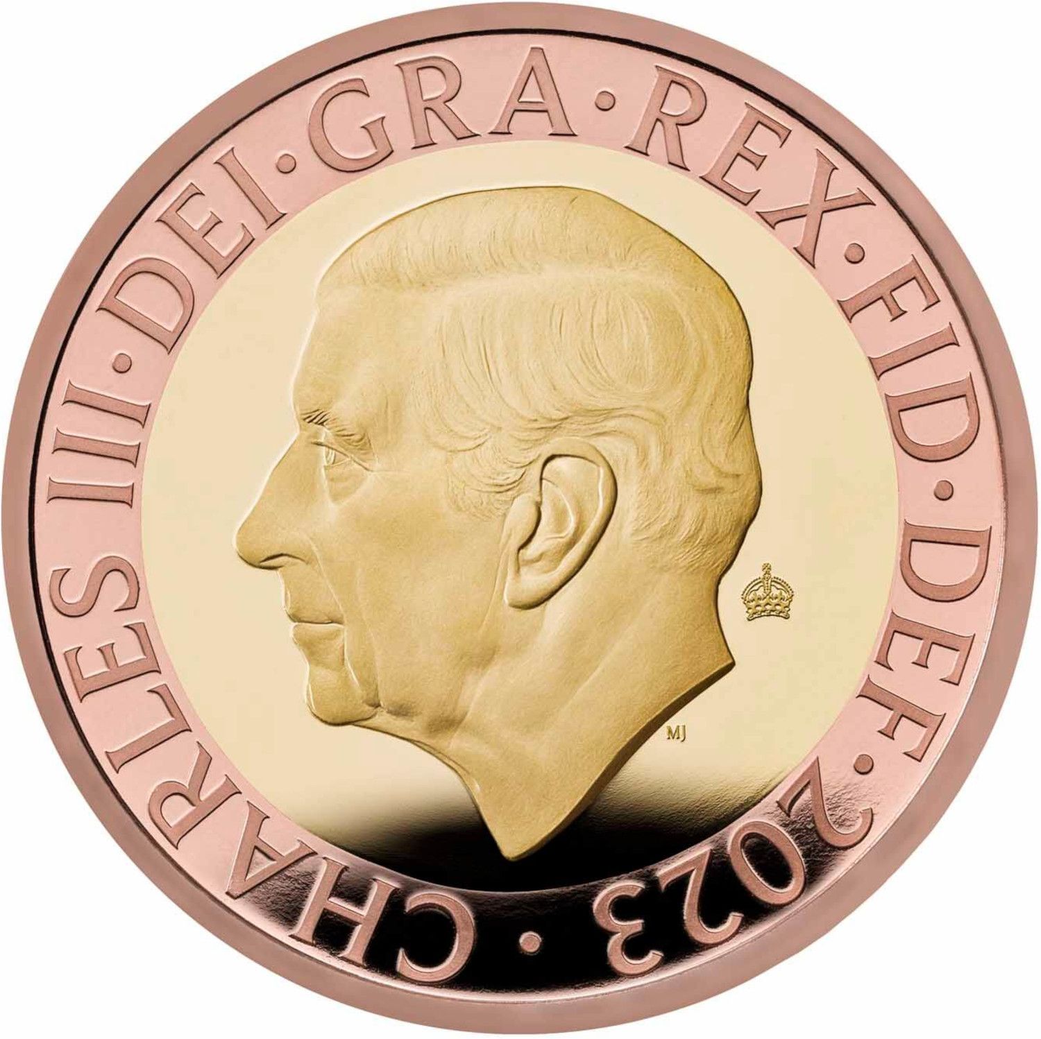 2 Pounds - Charles III English Rose; Gold Proof obverse