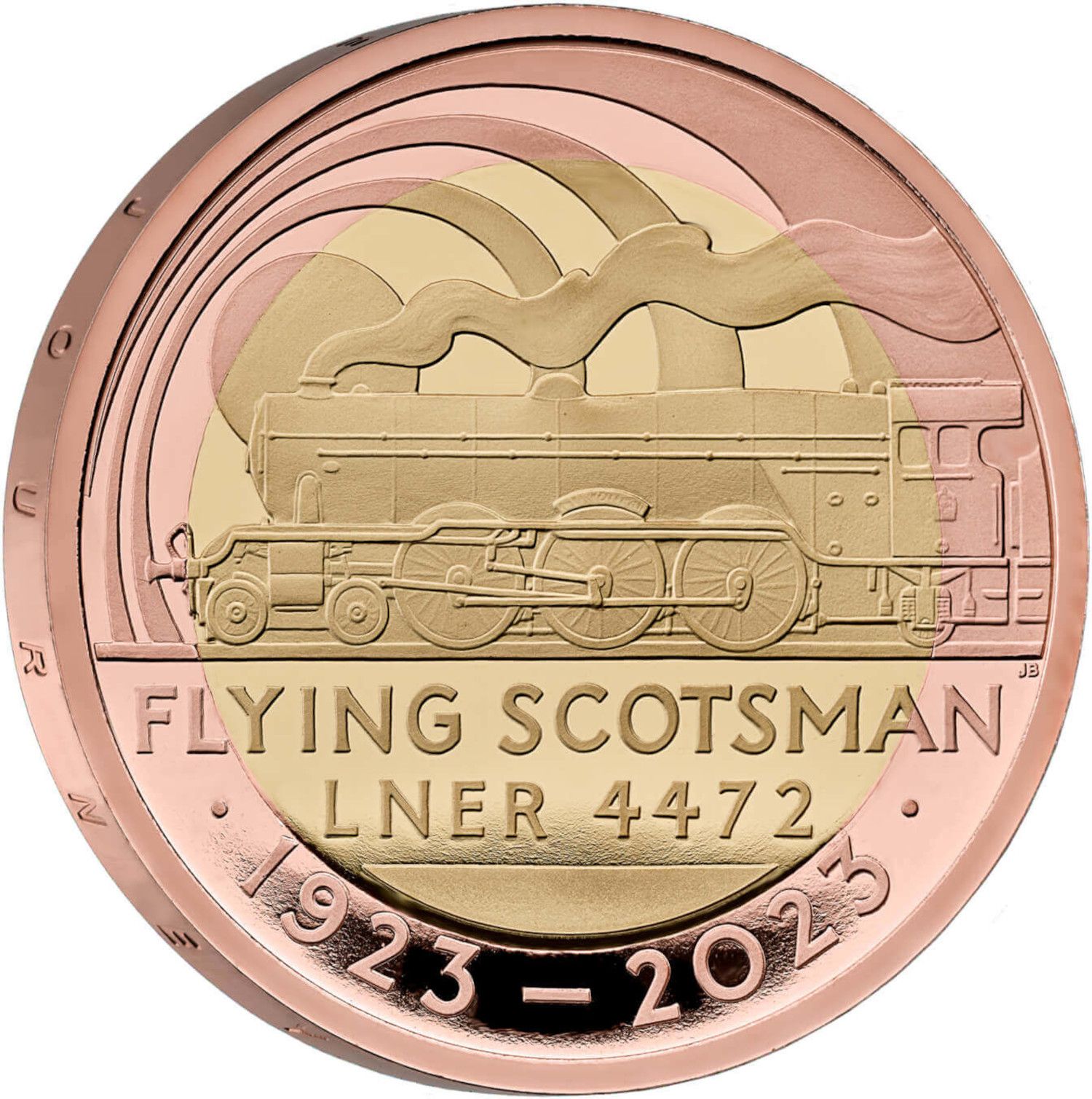 2 Pounds - Charles III Flying Scotsman Centenary; Gold Proof