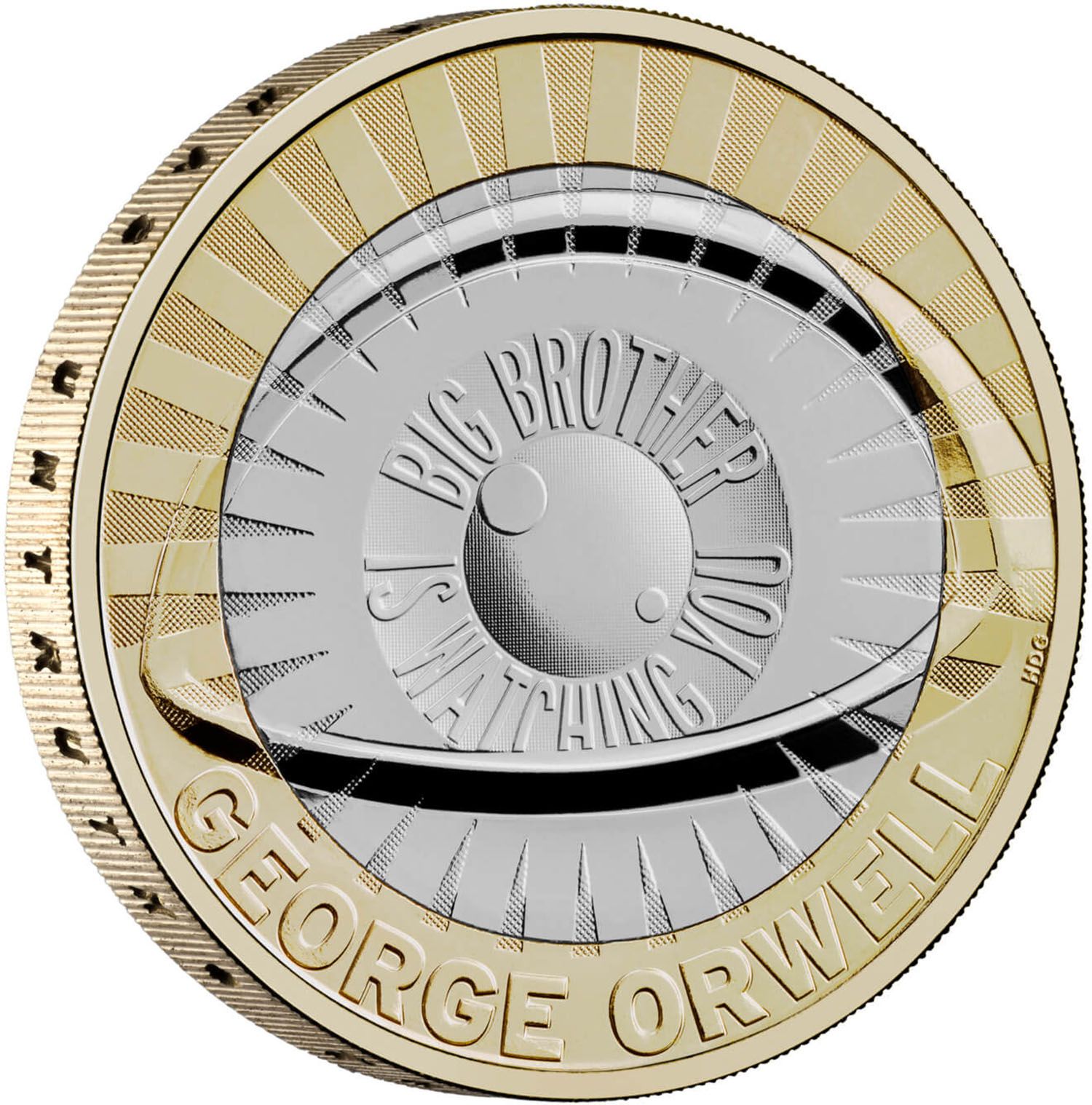 2 Pounds - Charles III George Orwell reverse