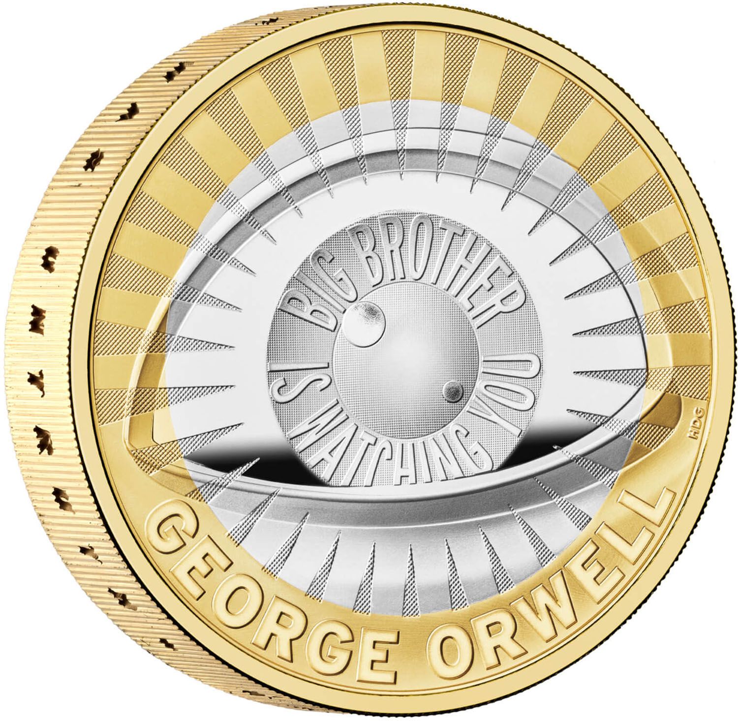 2 Pounds - Charles III George Orwell; Silver Piedfort reverse