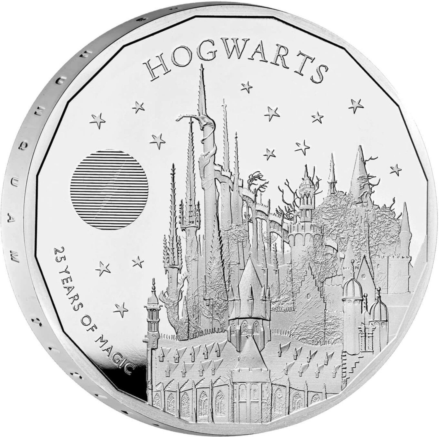 2 Pounds - Charles III Hogwarts Castle; Silver Proof reverse