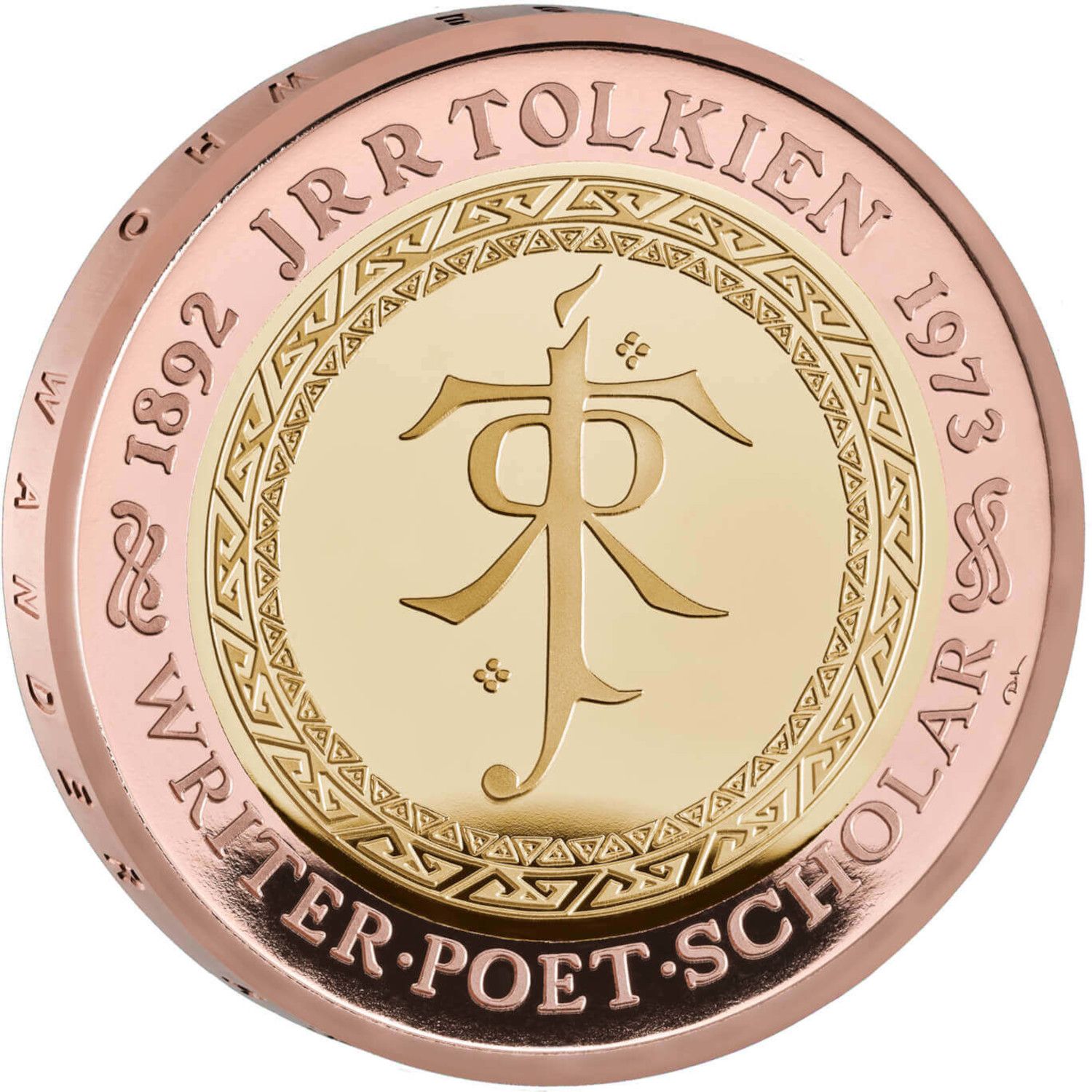 2 Pounds - Charles III JRR Tolkien; Gold Proof reverse