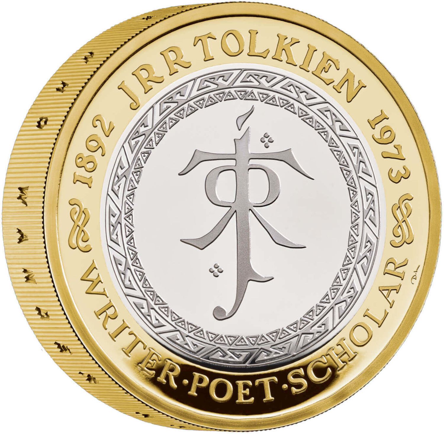 2 Pounds - Charles III JRR Tolkien; Silver Piedfort reverse