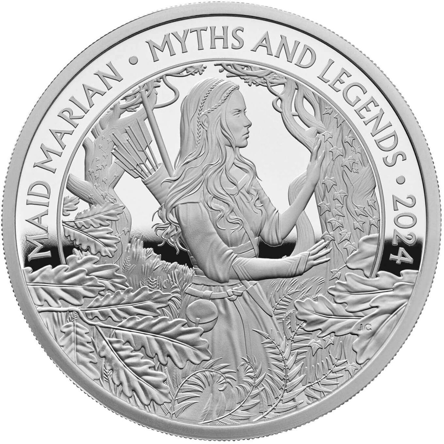 2 Pounds - Charles III Maid Marian; Silver Proof reverse