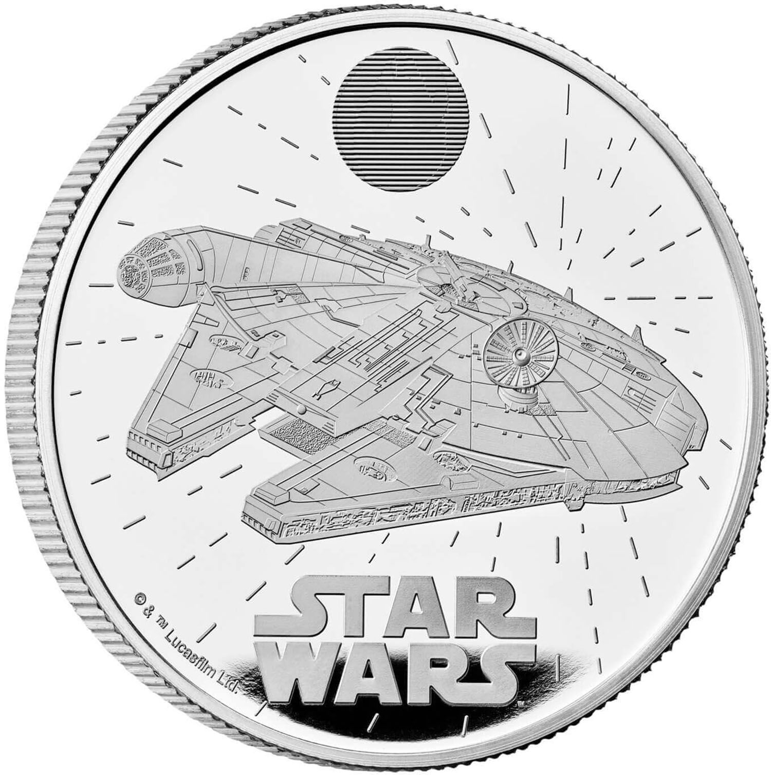 2 Pounds - Charles III Millennium Falcon; Silver Proof reverse