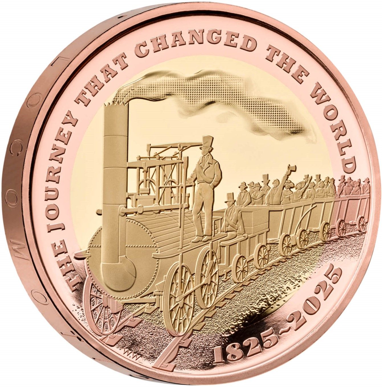 2 Pounds - Charles III Modern Railway; Gold Proof reverse