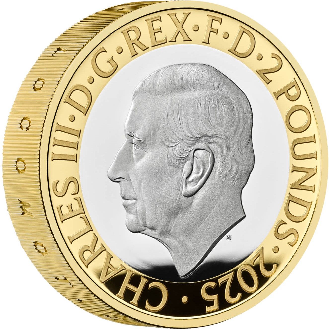 2 Pounds - Charles III Modern Railway; Silver Piedfort obverse