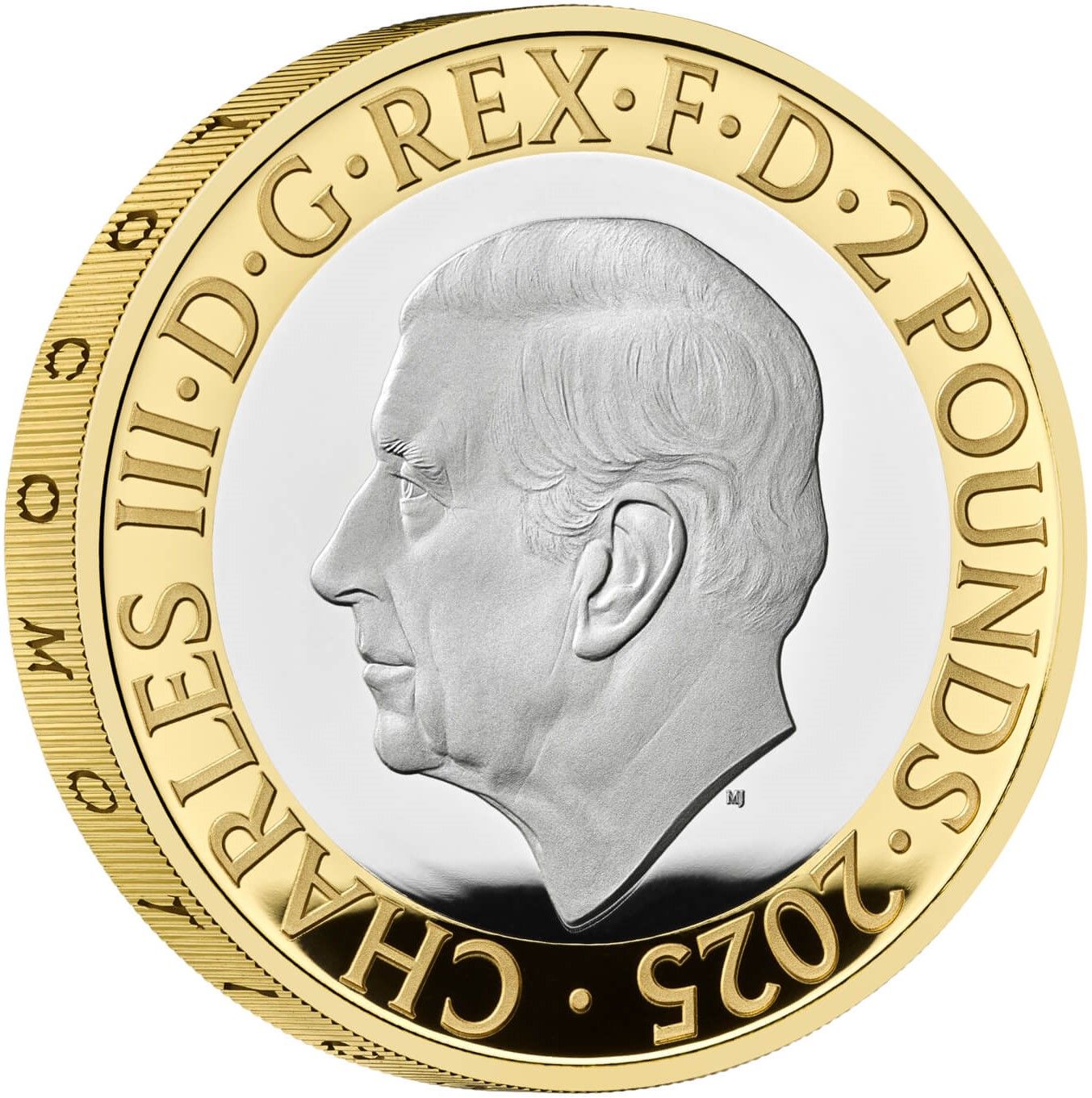 2 Pounds - Charles III Modern Railway; Silver Proof obverse